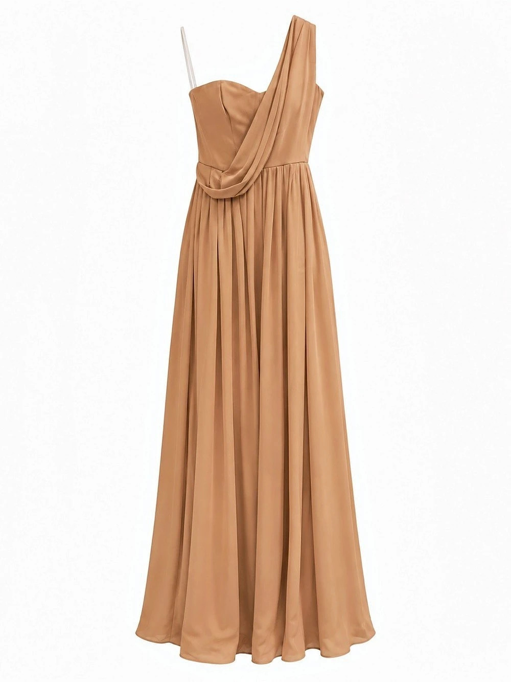 Zimmermann Silk Draped One-Shoulder Maxi Dress